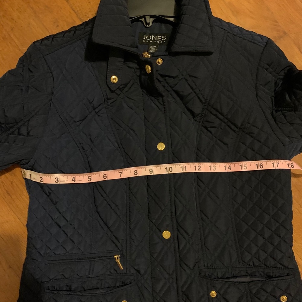 Navy Quilted Jacket - Picture 9 of 11